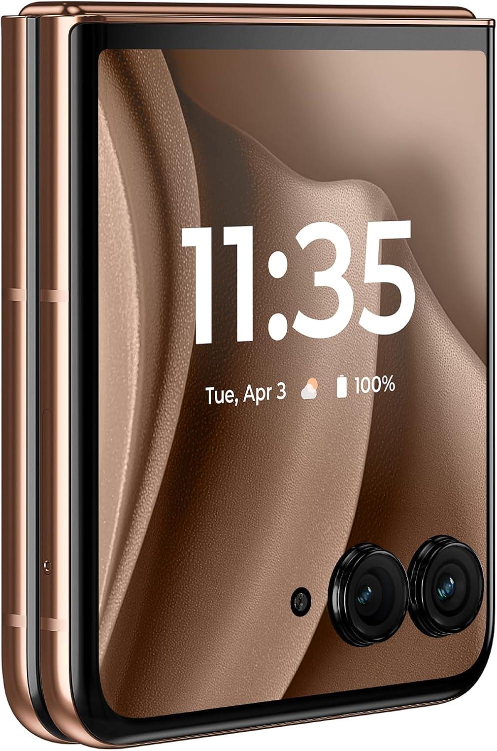 imageMotorola Razr 2025  Unlocked  Made for US 12256GB  50MP Camera  Pantone Mocha Mousse