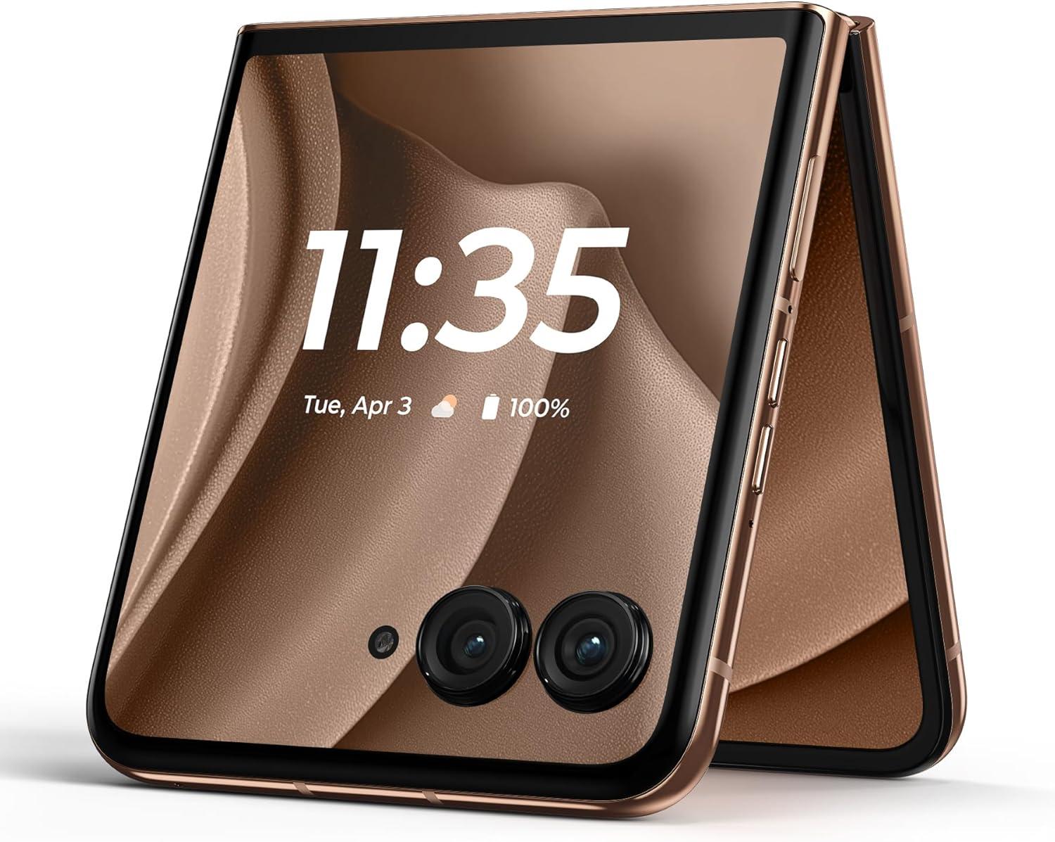 imageMotorola Razr 2025  Unlocked  Made for US 12256GB  50MP Camera  Pantone Mocha Mousse