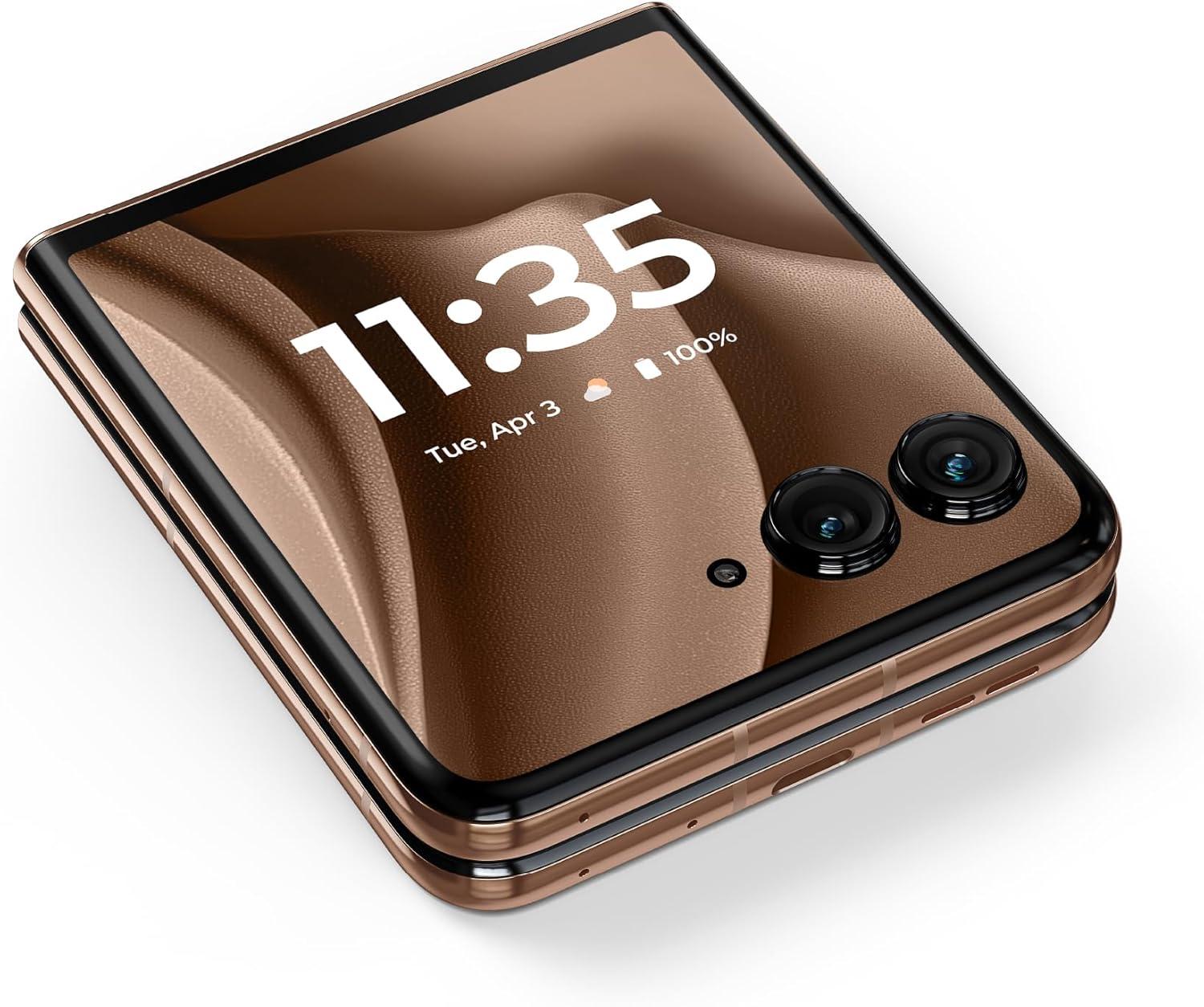 imageMotorola Razr 2025  Unlocked  Made for US 12256GB  50MP Camera  Pantone Mocha Mousse