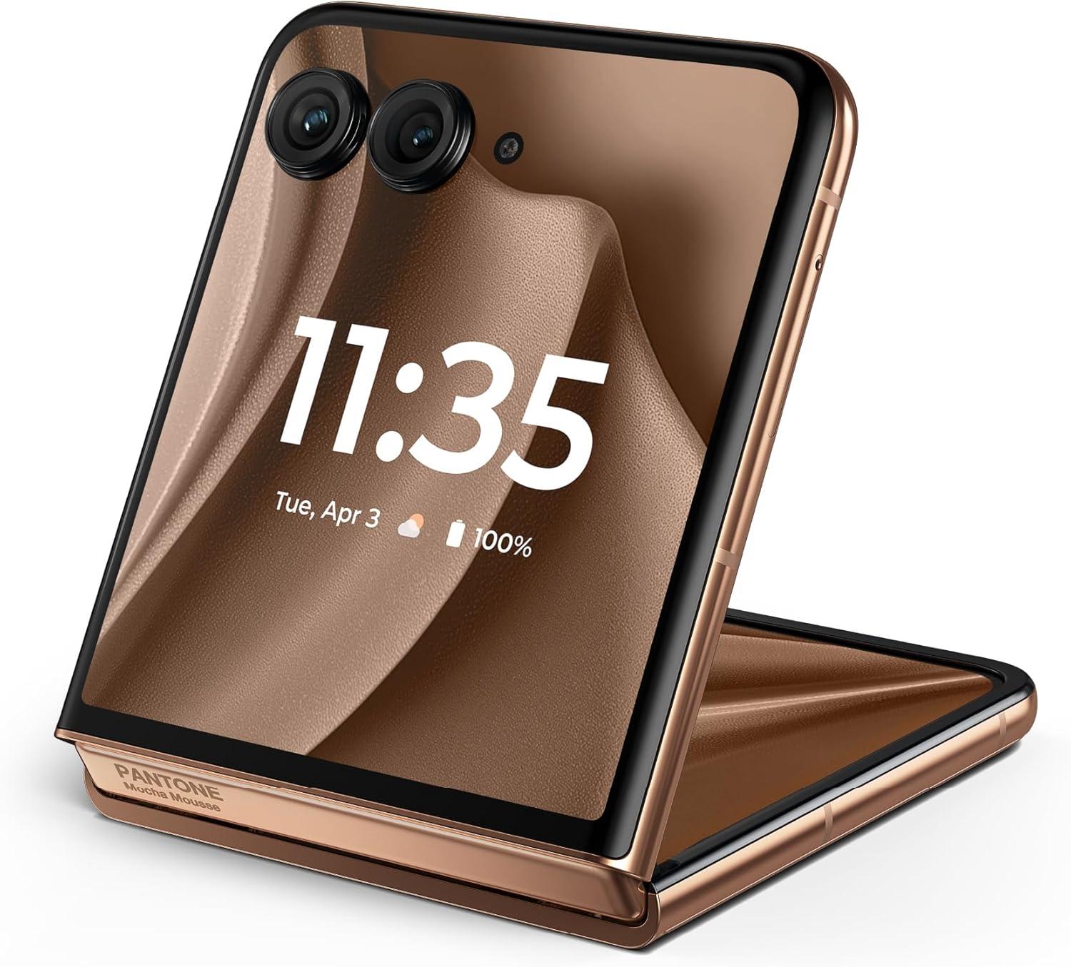 imageMotorola Razr 2025  Unlocked  Made for US 12256GB  50MP Camera  Pantone Mocha Mousse