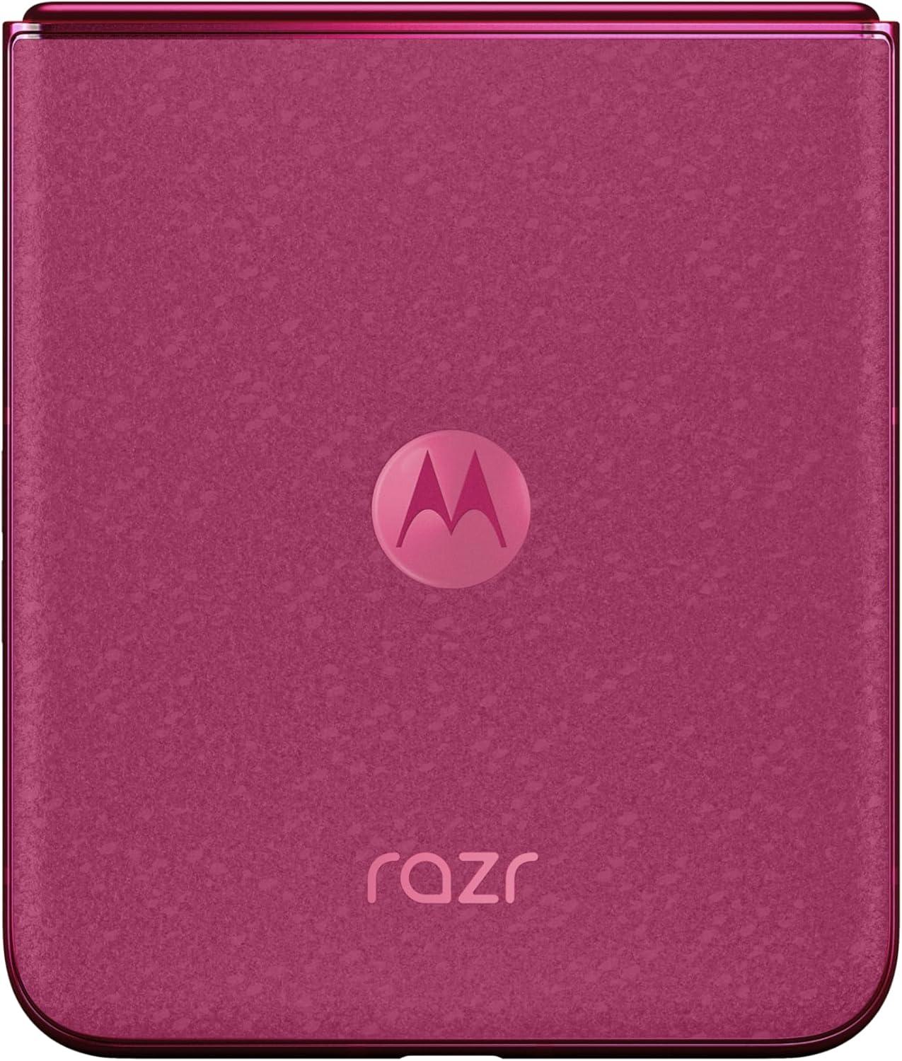imageMotorola razr  2023  Unlocked  Made for US 8256  32 MPCamera Black 7395x17083x699mmHot Pink