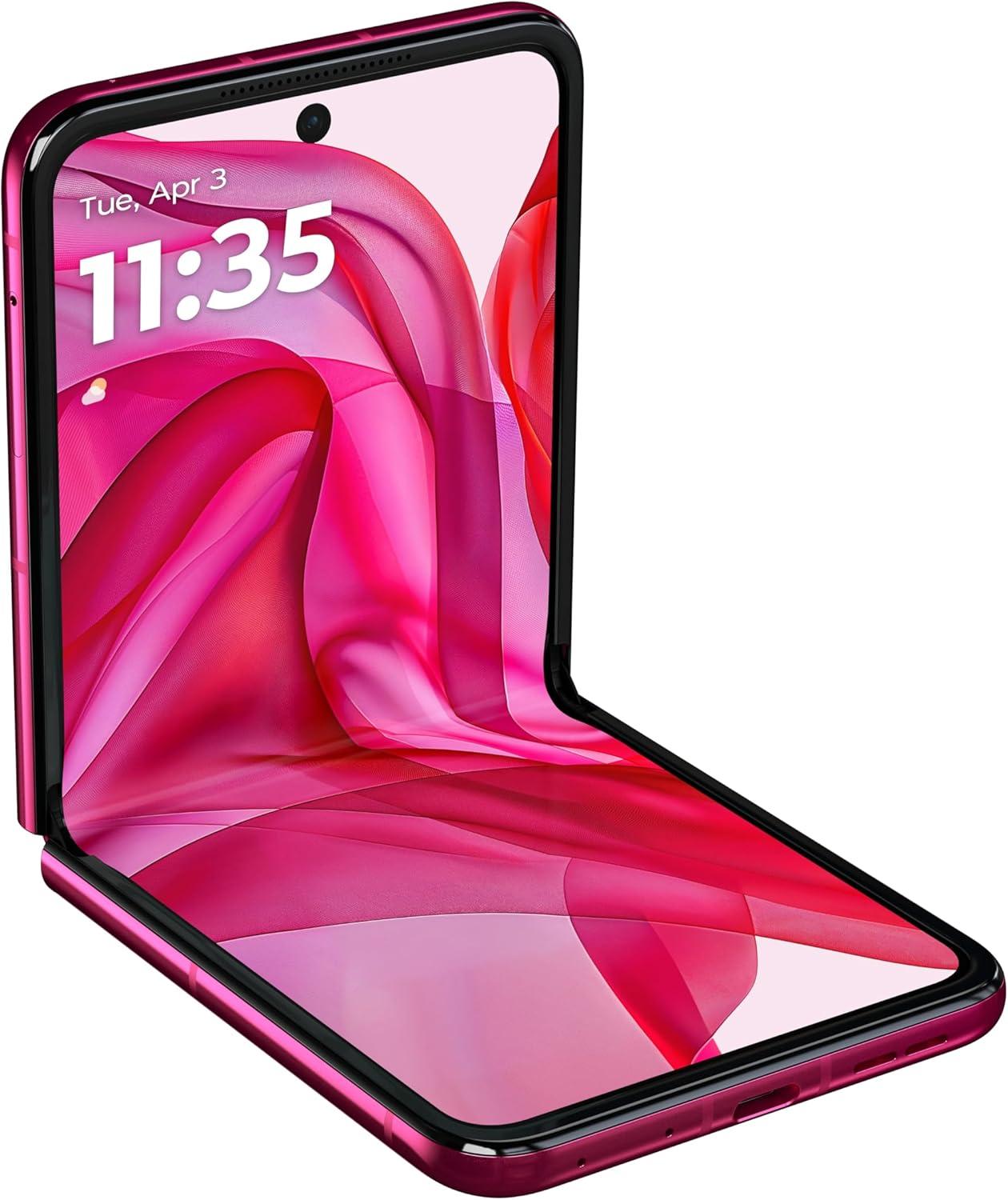 imageMotorola razr  2023  Unlocked  Made for US 8256  32 MPCamera Black 7395x17083x699mmHot Pink