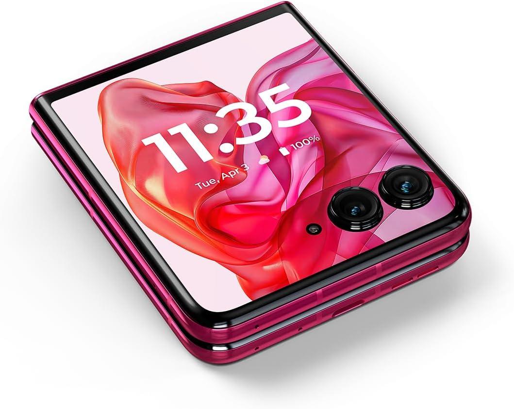 imageMotorola razr  2023  Unlocked  Made for US 8256  32 MPCamera Black 7395x17083x699mmHot Pink