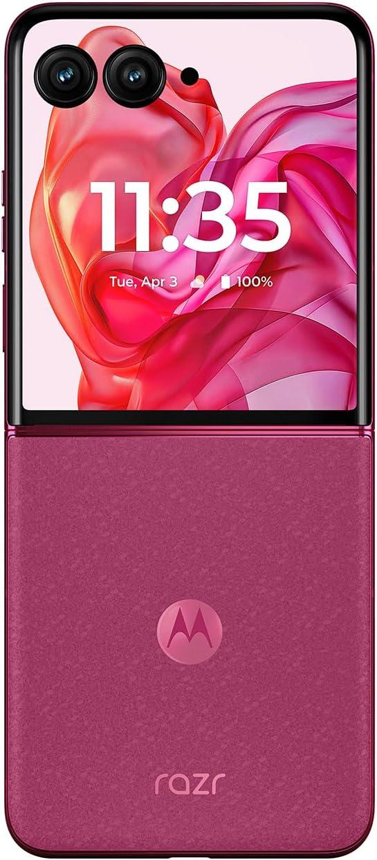 imageMotorola razr  2023  Unlocked  Made for US 8256  32 MPCamera Black 7395x17083x699mmHot Pink