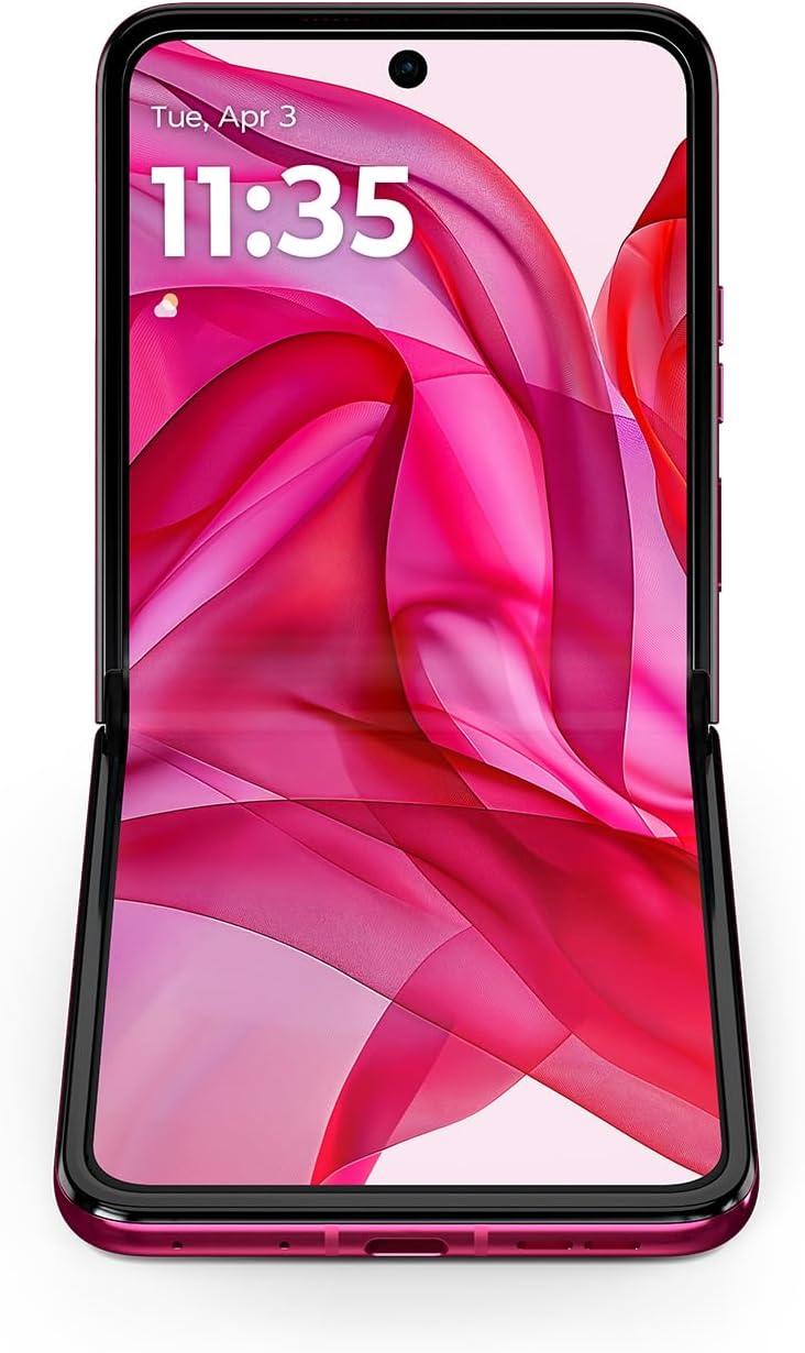 imageMotorola razr  2023  Unlocked  Made for US 8256  32 MPCamera Black 7395x17083x699mmHot Pink