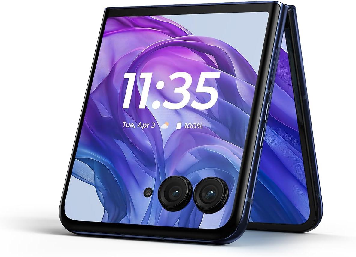 imageMotorola razr  2024  Unlocked  Made for US 12256  50MP Camera  Spring GreenMidnight Blue