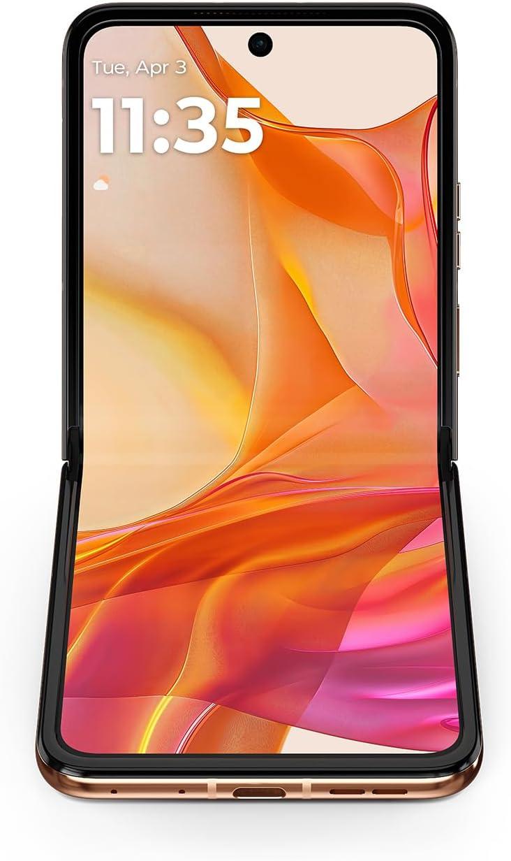 imageMotorola razr  2024  Unlocked  Made for US 12256  50MP Camera  Spring GreenPeach Fuzz