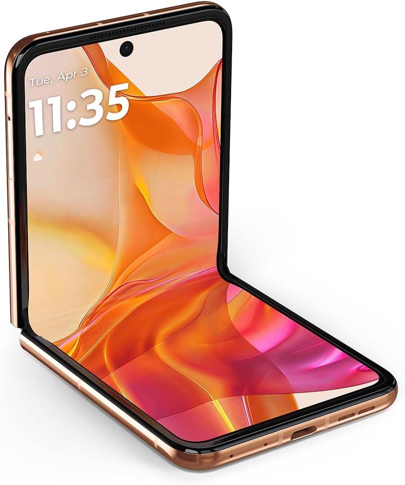 imageMotorola razr  2024  Unlocked  Made for US 12256  50MP Camera  Spring GreenPeach Fuzz