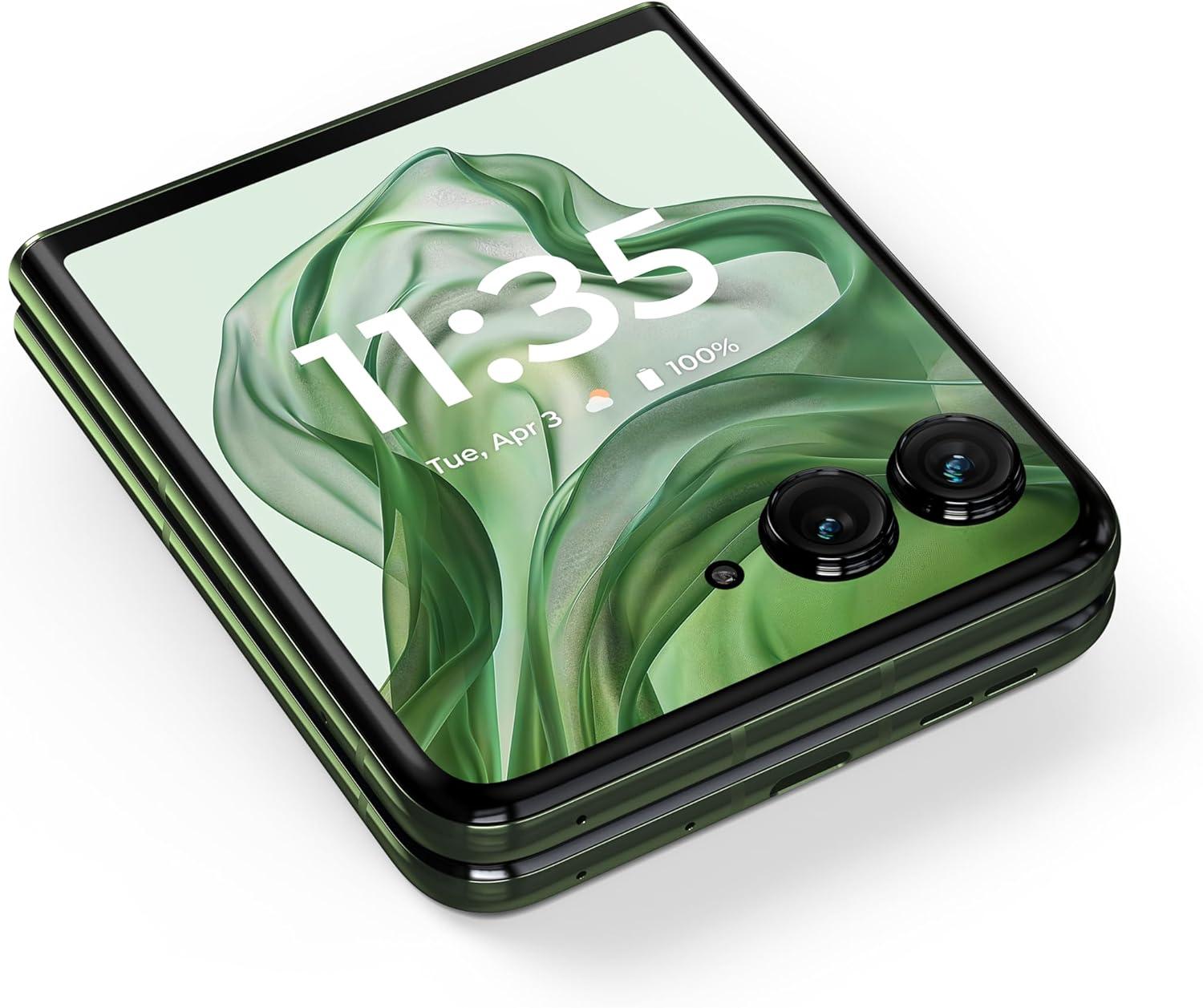imageMotorola razr  2024  Unlocked  Made for US 12256  50MP Camera  Spring GreenSpring Green