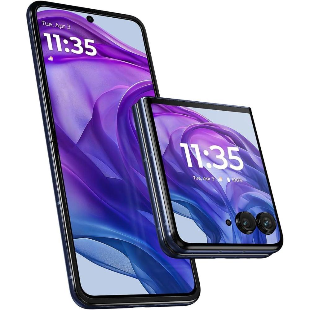 imageMotorola razr  2024  Unlocked  Made for US 12256  50MP Camera  Spring GreenMidnight Blue